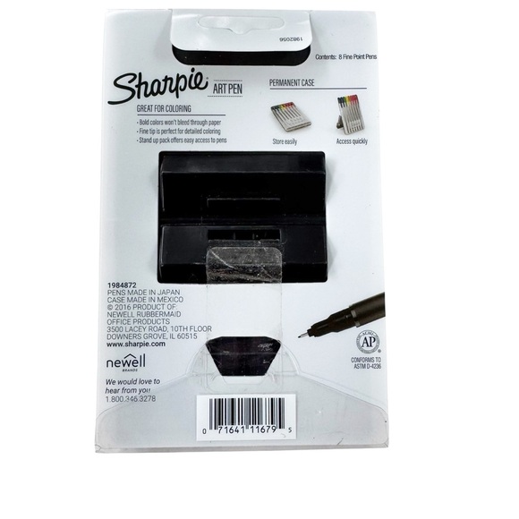 NEW Sharpie Art Pen With Hard Case Fine Point 8 Ct. Set 8 pens - Picture 4 of 7